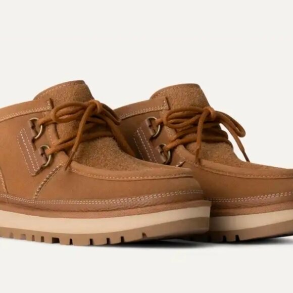 UGG Hayden Chukka Boot Men's Size 12 Chestnut Suede Wool Blend NEW - Picture 1 of 10